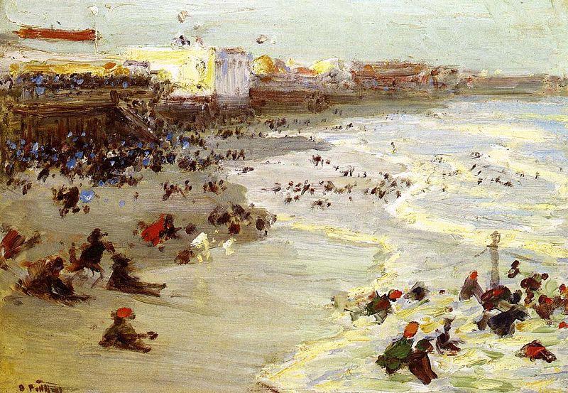 Edward Henry Potthast Prints Oil painting of Coney Island